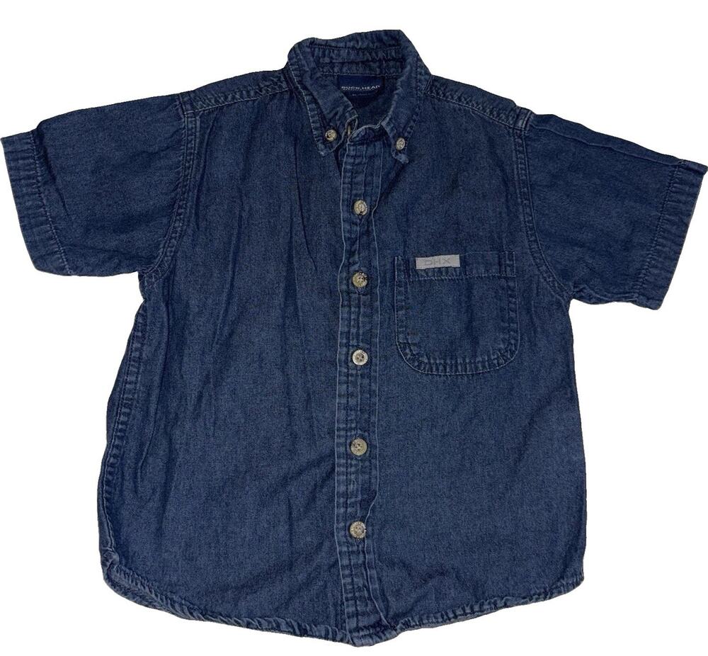 Duck Head DHX 2T Denim Button Down Shirt Short Sleeve Kids/Toddler 100% Cotton